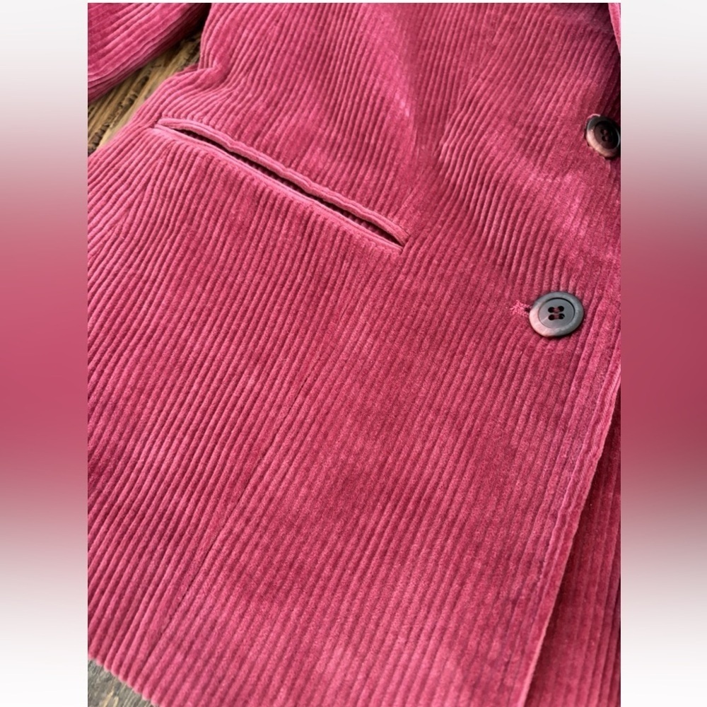 Vtg Worthington Corduroy Blazer Jacket Womens 10 Mauve Pockets Career Preppy - Picture 10 of 10